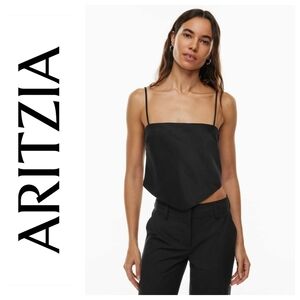 ARITZIA • Sunday Best, Elektra Satin Camisole, Tie Back, Adjustable Straps, NWT